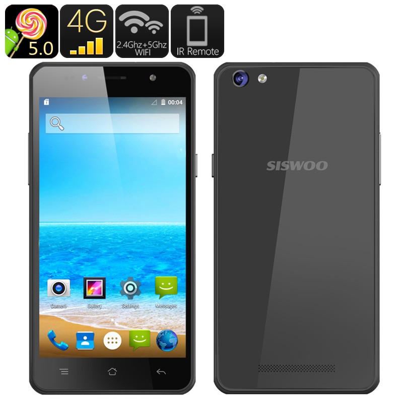 Išmanusis Telefonas "SISWOO C50" (Android 5.0, 4G, Dual SIM, 64-bit Quad Core CPU, 5" Ekranas)