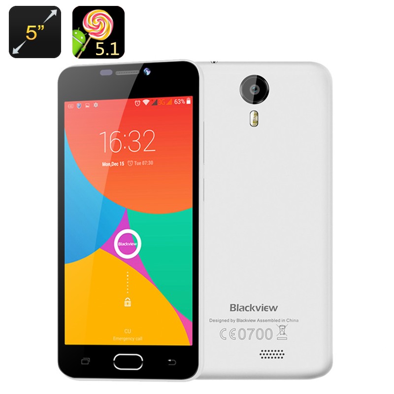 Išmanusis Telefonas "Blackview BV200" (5" ekranas, 4G, Quad Core procesorius, Android 5.1 OS)