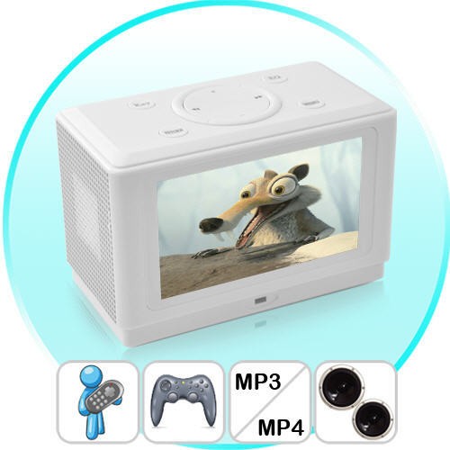 MP6 Grotuvas - White Cube Multimedia Centras (NES Žaidimai + Muzika + Filmai)